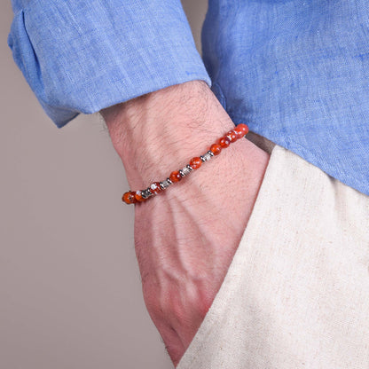 Bracciale in Agata Fuoco