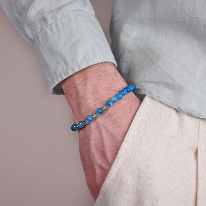 Bracciale in Agata Azzurra