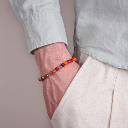 Bracciale in Agata Rossa