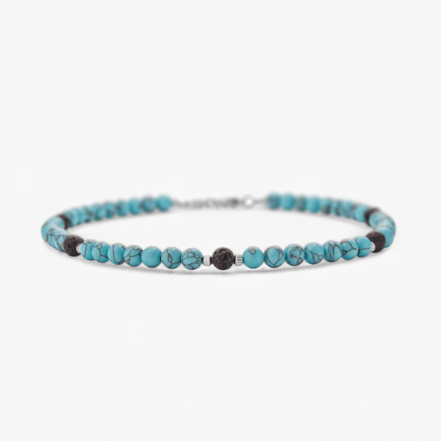 Collana in Turchese e Pietra Lavica
