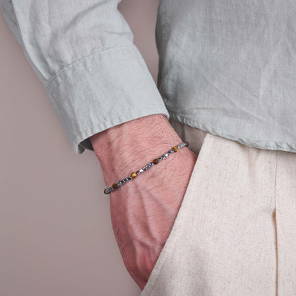 Bracciale in Ematite e Occhio di Tigre