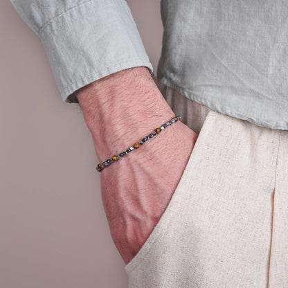 Bracciale in Ematite e Occhio di Tigre V2