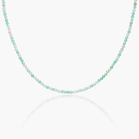 Collana Minimal Girocollo in Amazzonite