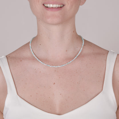 Collana Minimal Girocollo in Amazzonite
