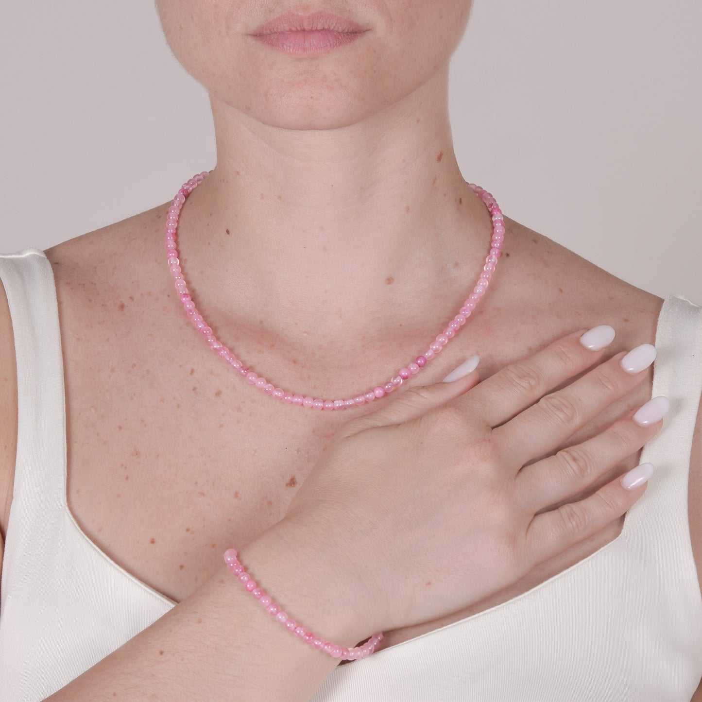 Bracciale Minimal in Giada Rosa Punch