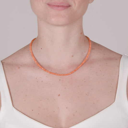 Collana Minimal Girocollo in Corniola
