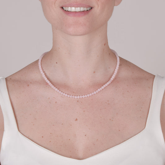 Collana Minimal Girocollo in Giada Rosa Blush