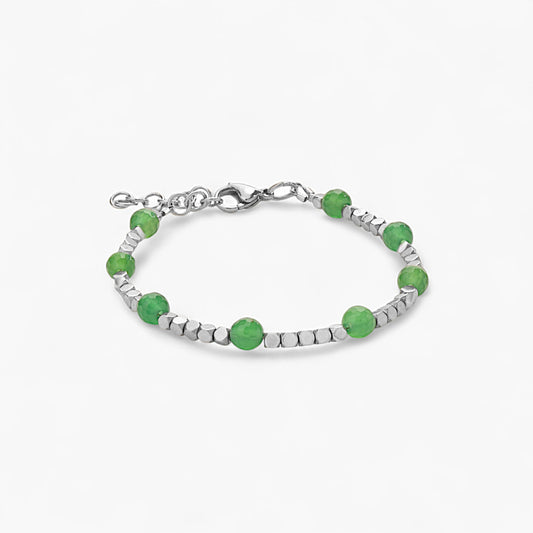 Bracciale in Ematite e Agata Verde