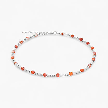 Collana in Ematite e Agata Fuoco