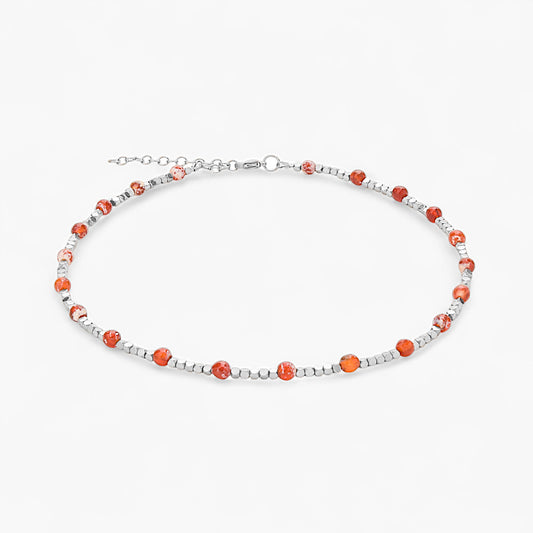 Collana in Ematite e Agata Fuoco
