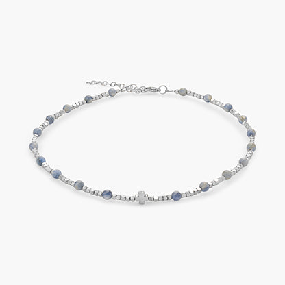 Collana Charm in Ematite e Cianite