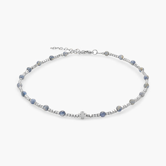 Collana Charm in Ematite e Cianite