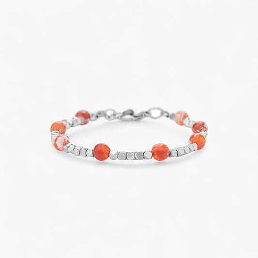Bracciale in Ematite e Agata Fuoco