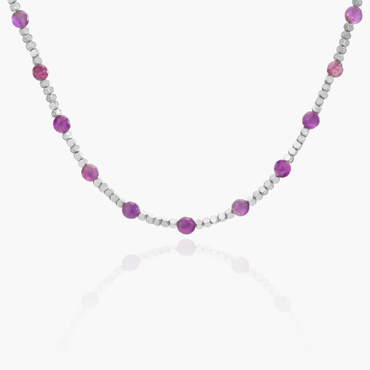 Collana in Ematite e Ametista