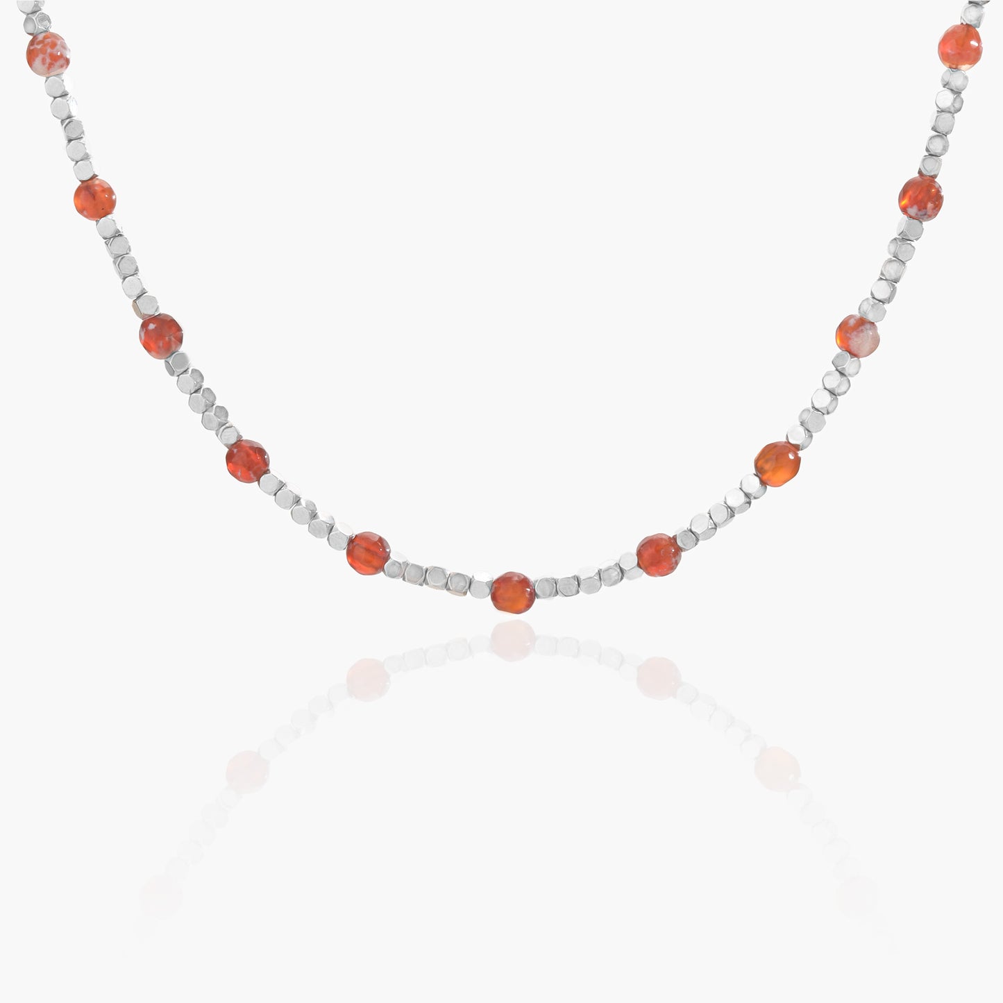 Collana in Ematite e Agata Fuoco