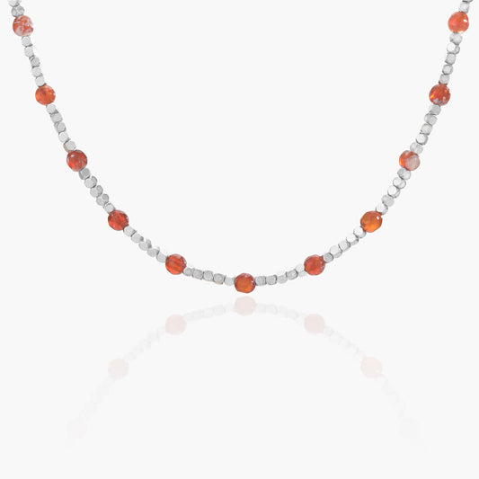 Collana in Ematite e Agata Fuoco