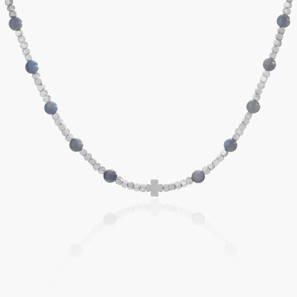 Collana Charm in Ematite e Cianite