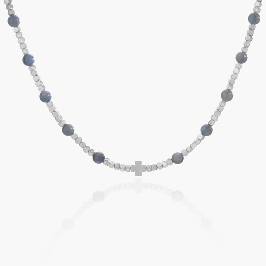 Collana Charm in Ematite e Cianite