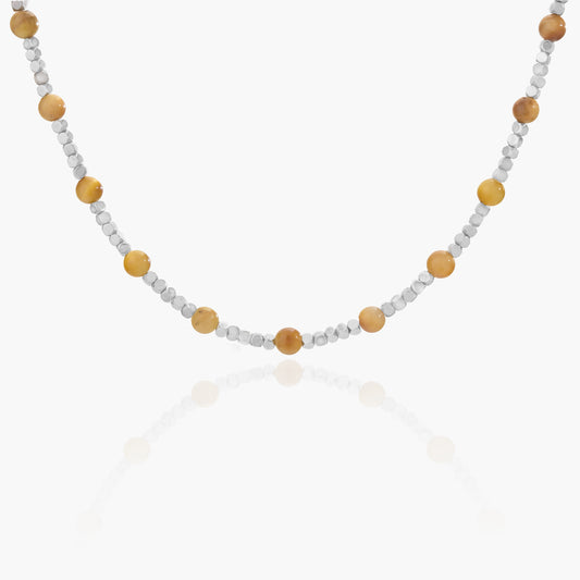 Collana in Ematite e Occhio di Falco