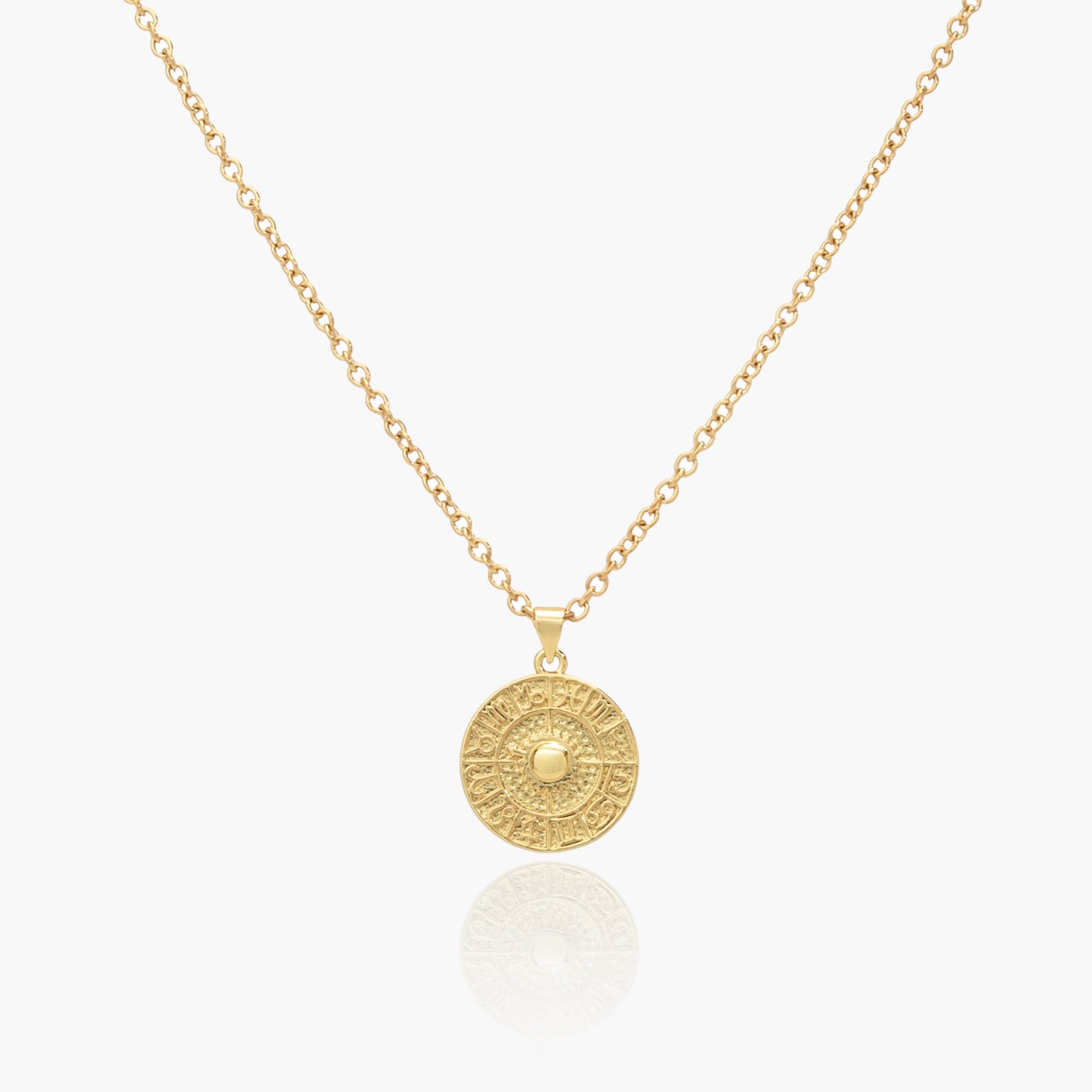 Collana Placcata Oro 18K con Pendente Segni Zodiacali