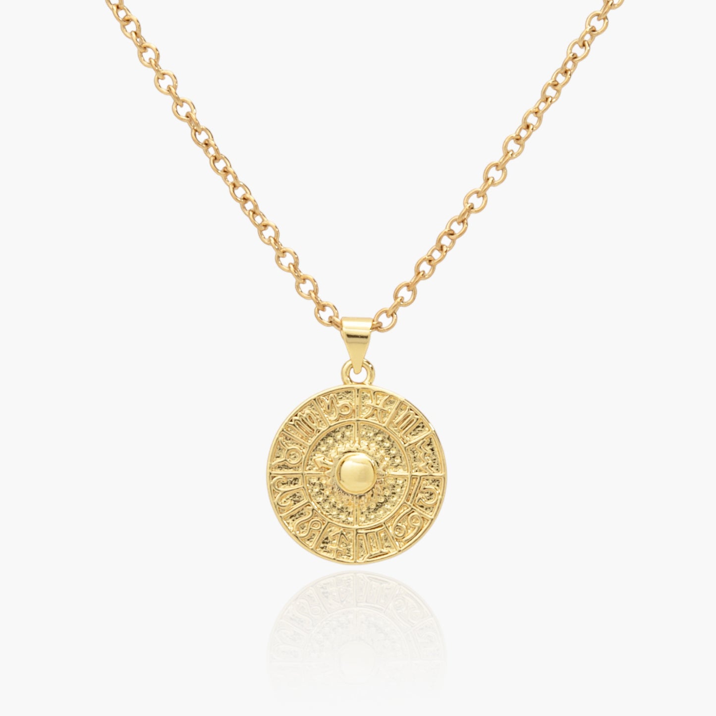 Collana Placcata Oro 18K con Pendente Segni Zodiacali