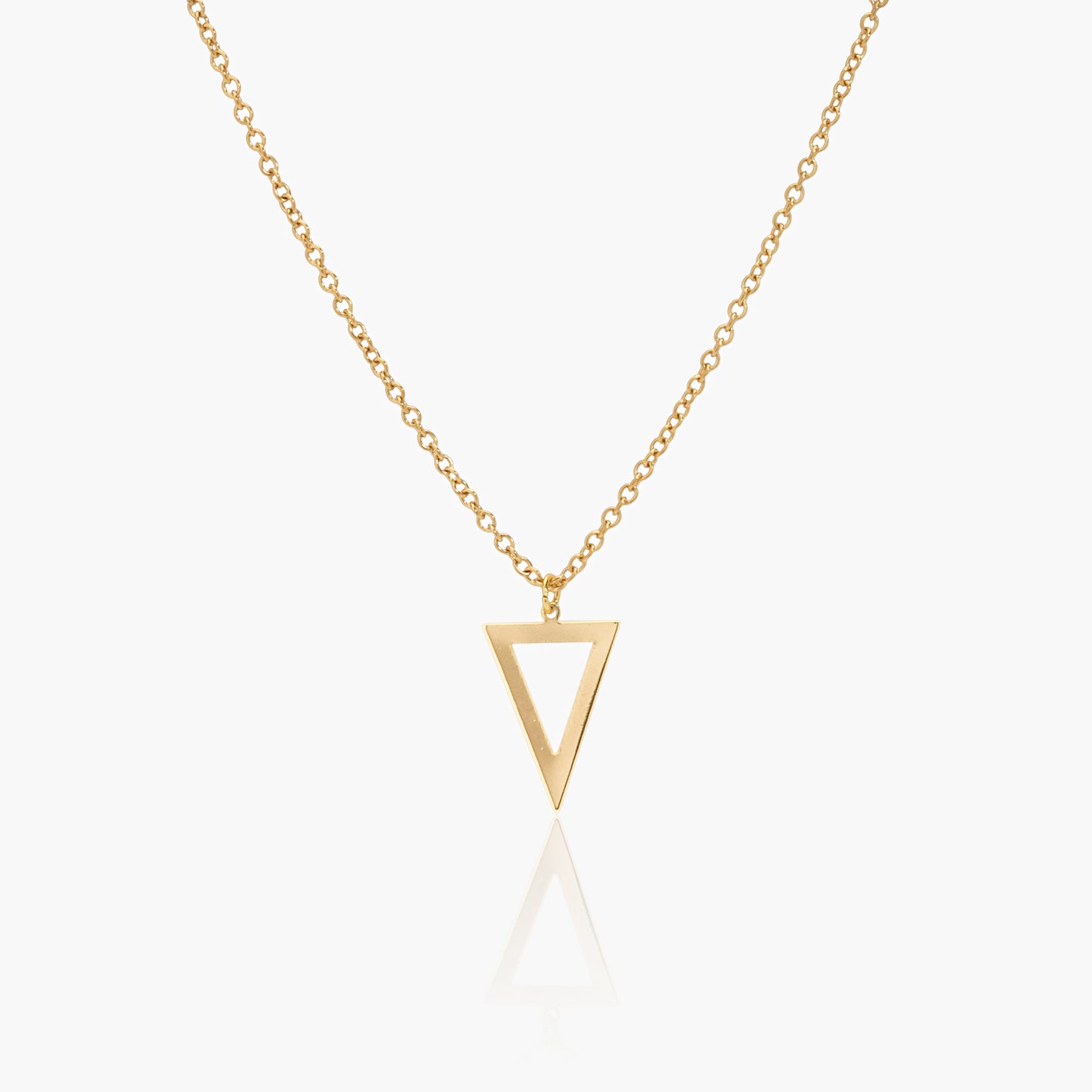 Collana Placcata Oro 18K con Pendente Geometrico Triangolare