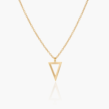 Collana Placcata Oro 18K con Pendente Geometrico Triangolare