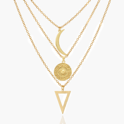 Collana Donna Placcata Oro 18K con Pendente Luna