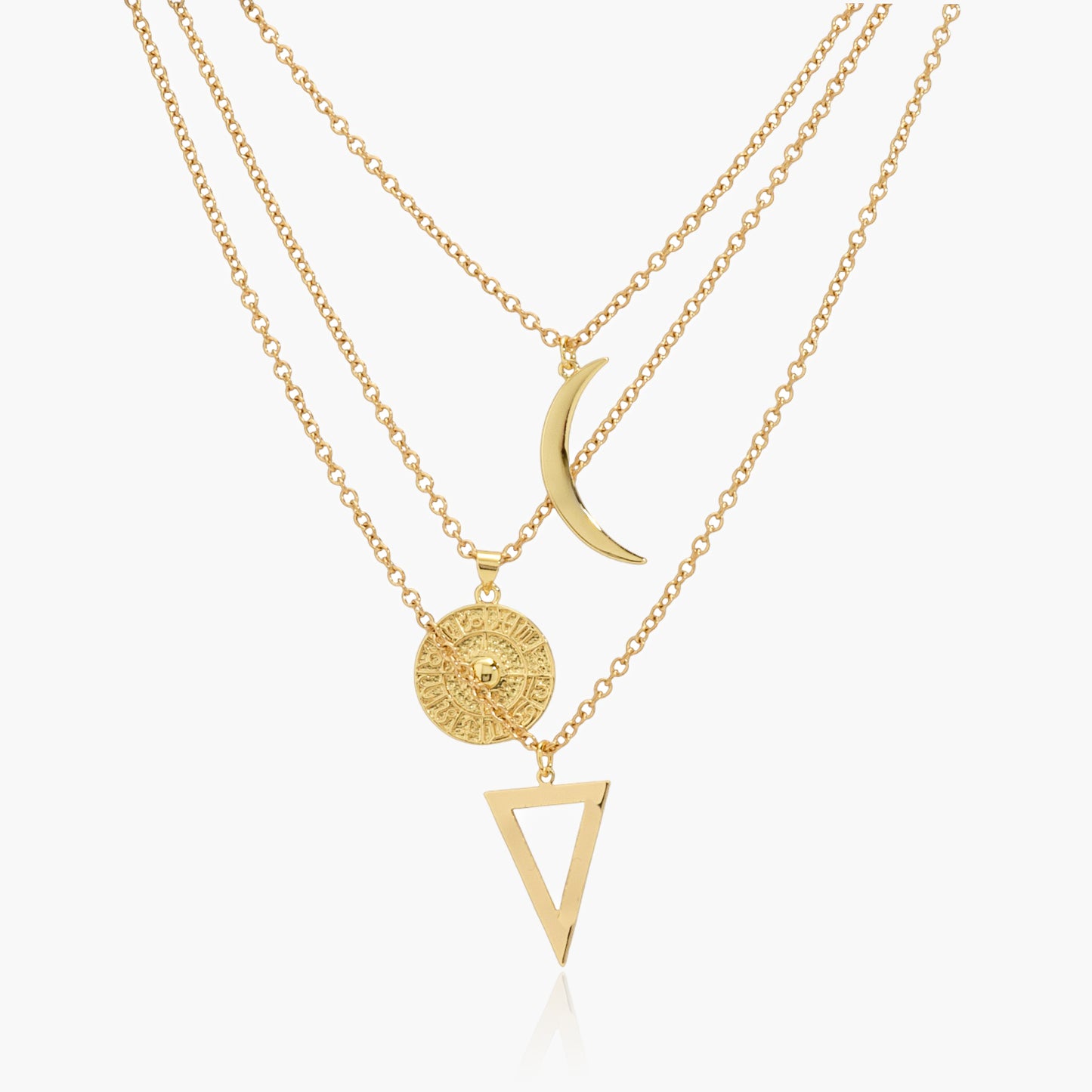 Collana Donna Placcata Oro 18K con Pendente Luna