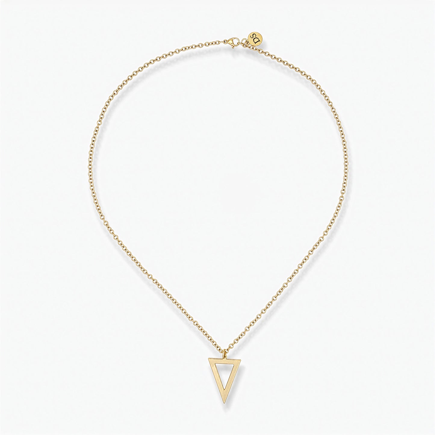 Collana Placcata Oro 18K con Pendente Geometrico Triangolare