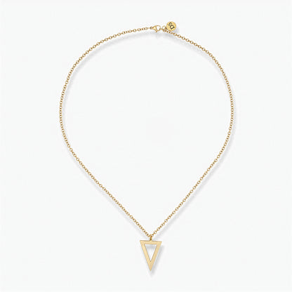 Collana Placcata Oro 18K con Pendente Geometrico Triangolare