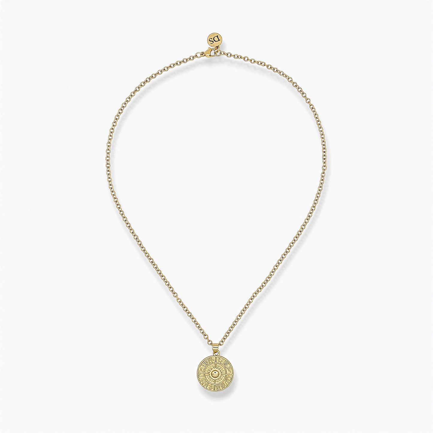 Collana Placcata Oro 18K con Pendente Segni Zodiacali