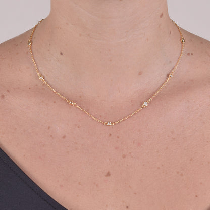 Collana Donna Placcato Oro 18K con Zirconi