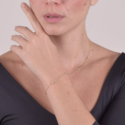 Collana Donna Placcato Oro 18K con Zirconi