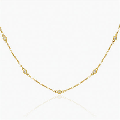 Collana Donna Placcato Oro 18K con Zirconi
