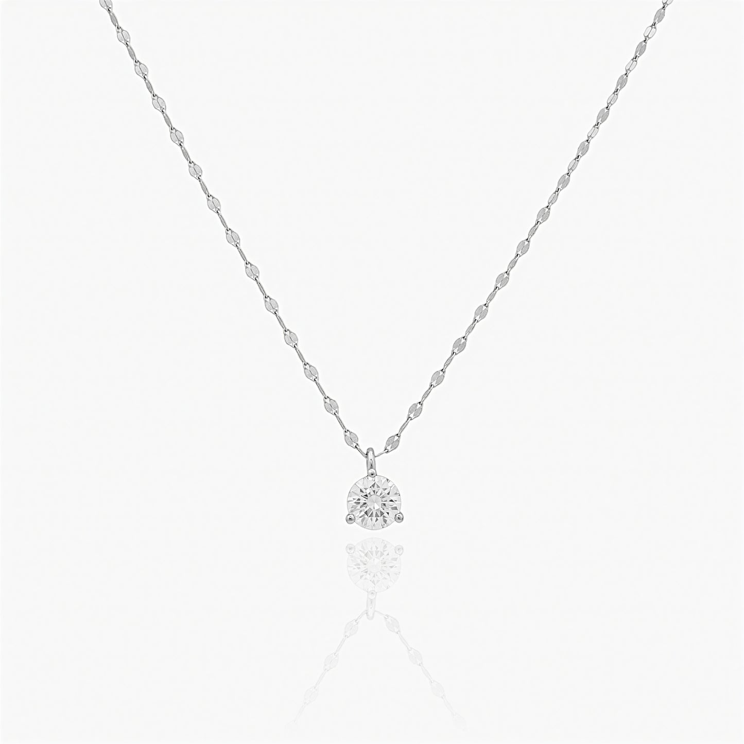 Collana Punto Luce in Argento 925 con Pendente in Zircone
