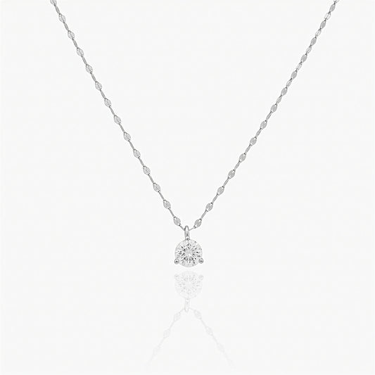 Collana Punto Luce in Argento 925 con Pendente in Zircone