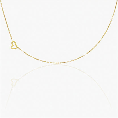 Collana in Argento Sterling 925 Placcata Oro con Charm Cuore