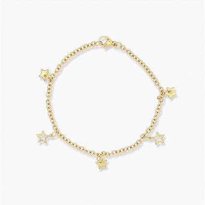 Bracciale in Oro 18K Placcato – Charm Stelle di Natale