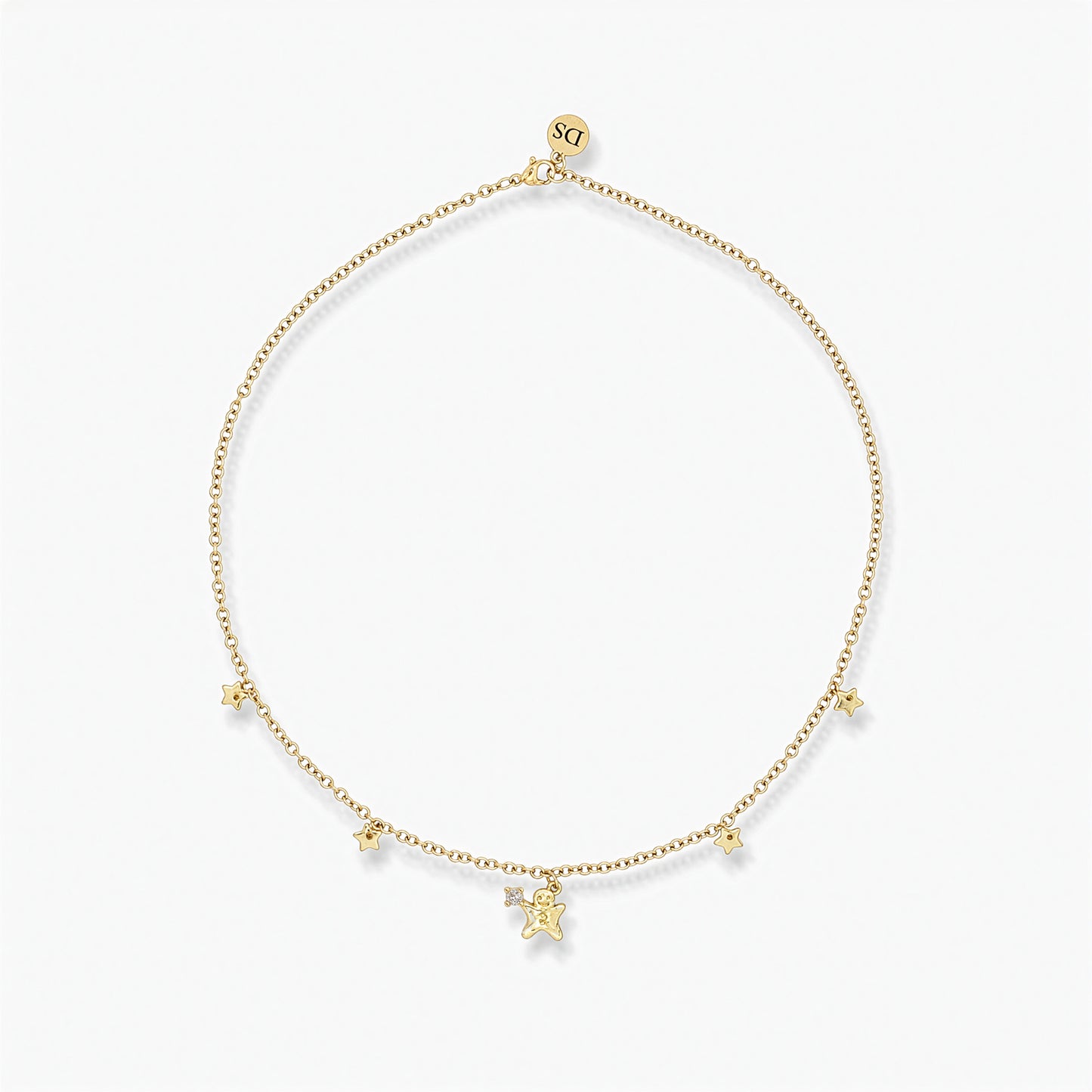 18K Gold Plated Necklace - Muffin Cookie Pendant