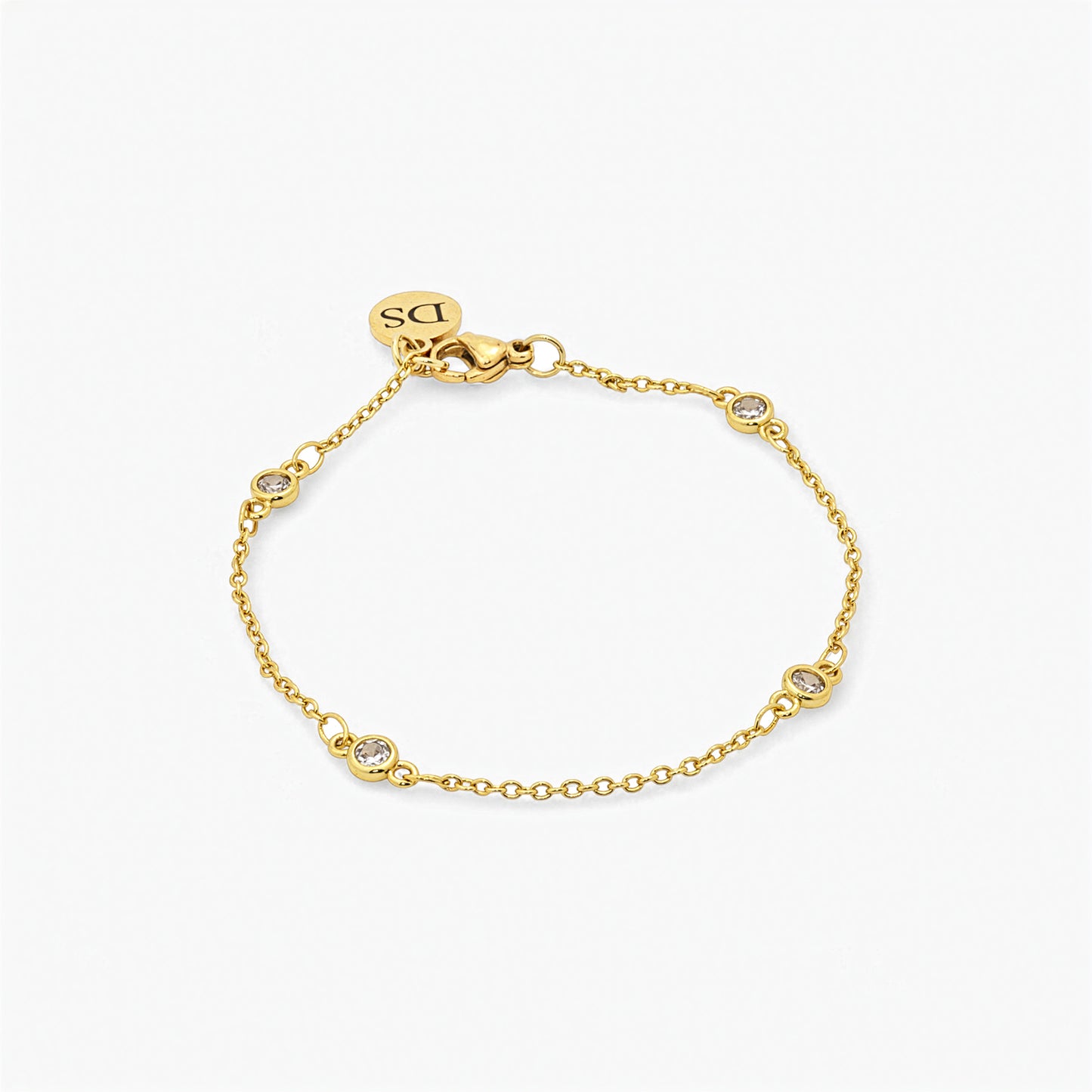 Bracciale in Oro Placcato 18k con Zirconi