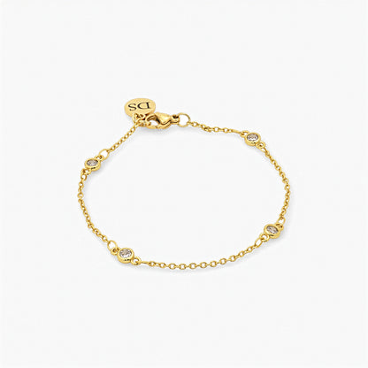 Bracciale in Oro Placcato 18k con Zirconi