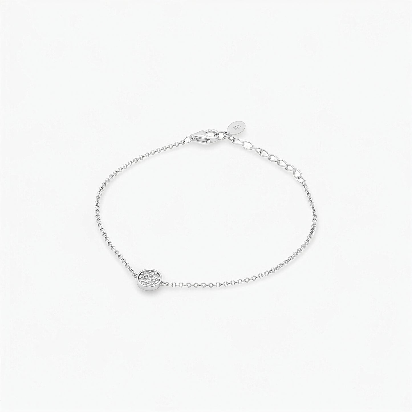 Bracciale in Argento 925 con Punto Luce in Zircone