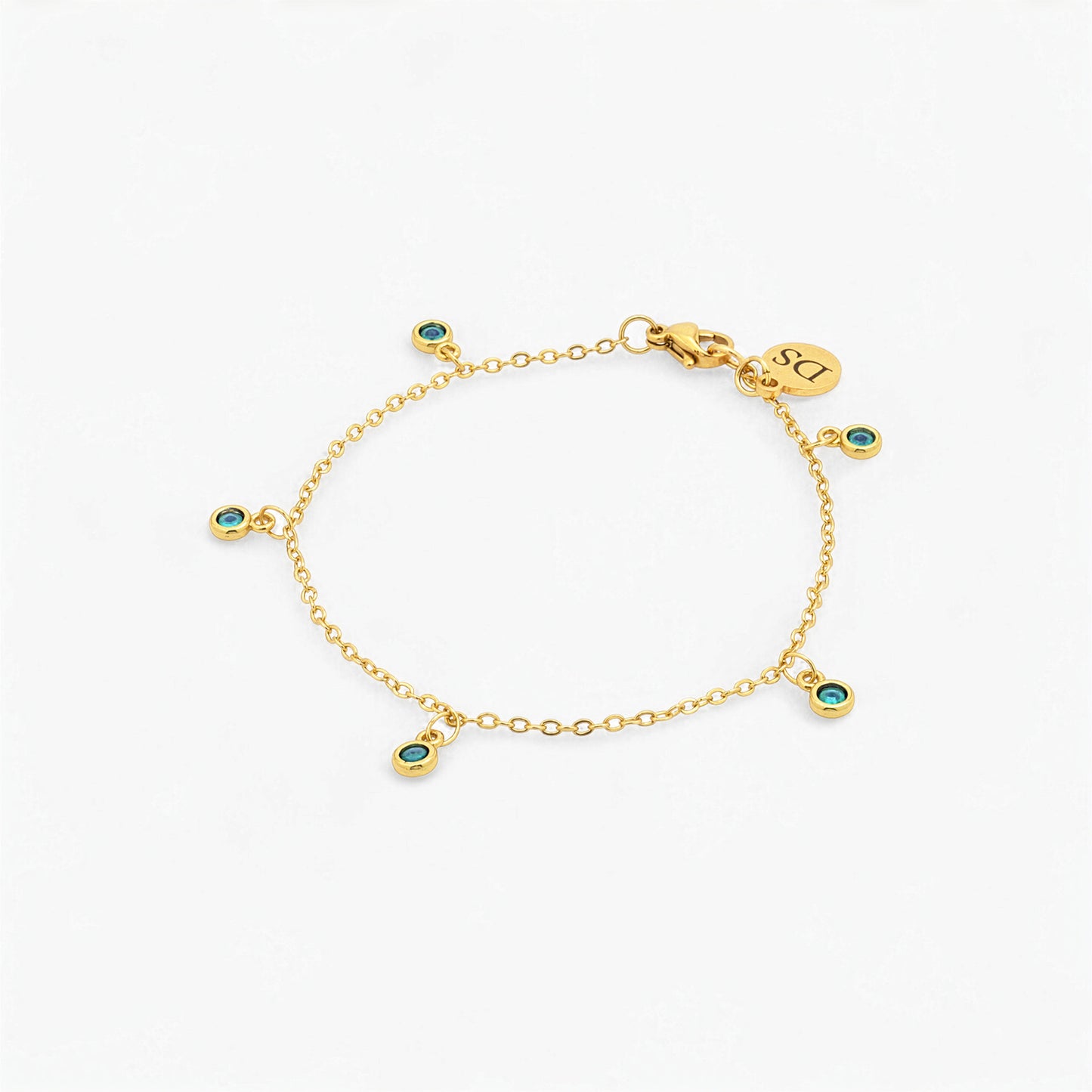 Bracciale Oro con Zirconi Verdi