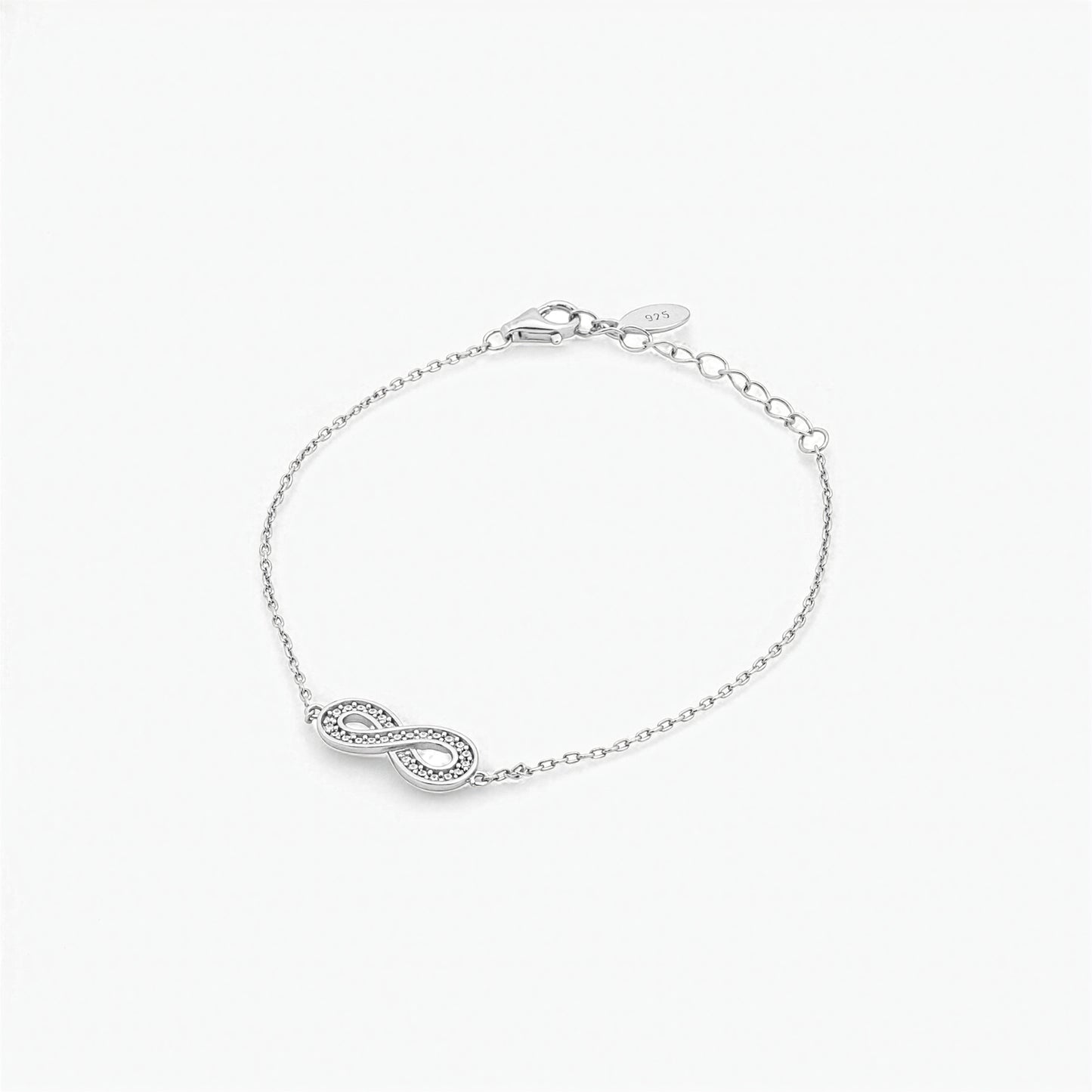 Bracciale Donna in Argento 925 con Charm Infinito e Zirconi