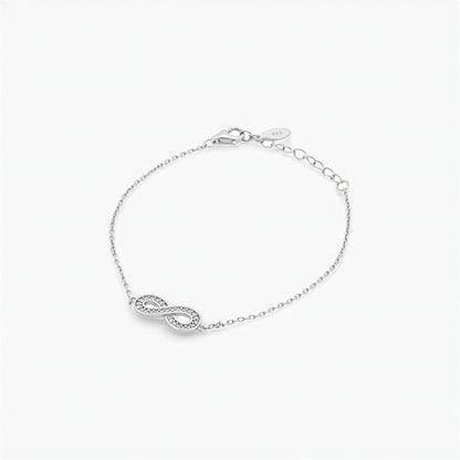 Bracciale Donna in Argento 925 con Charm Infinito e Zirconi