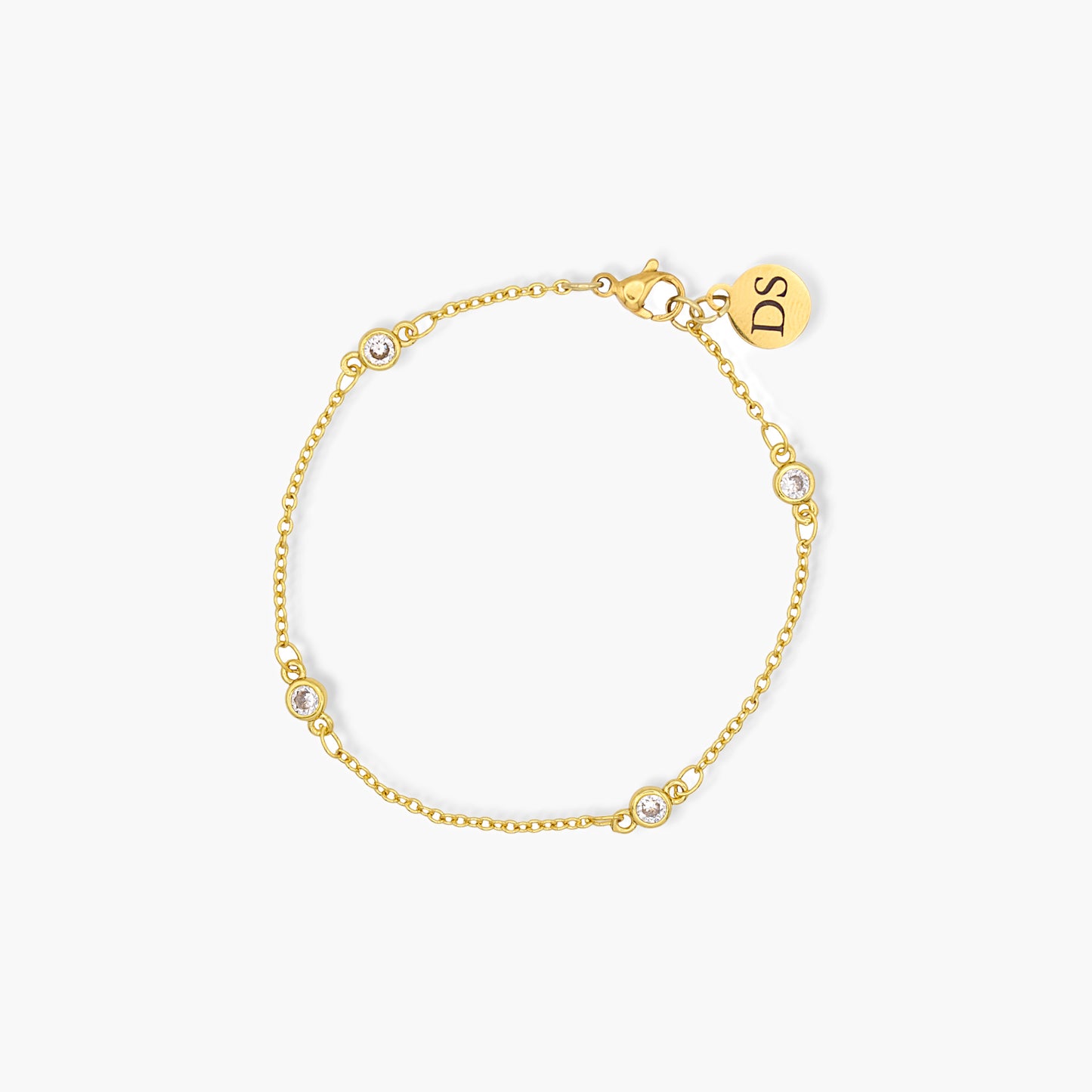 Bracciale in Oro Placcato 18k con Zirconi