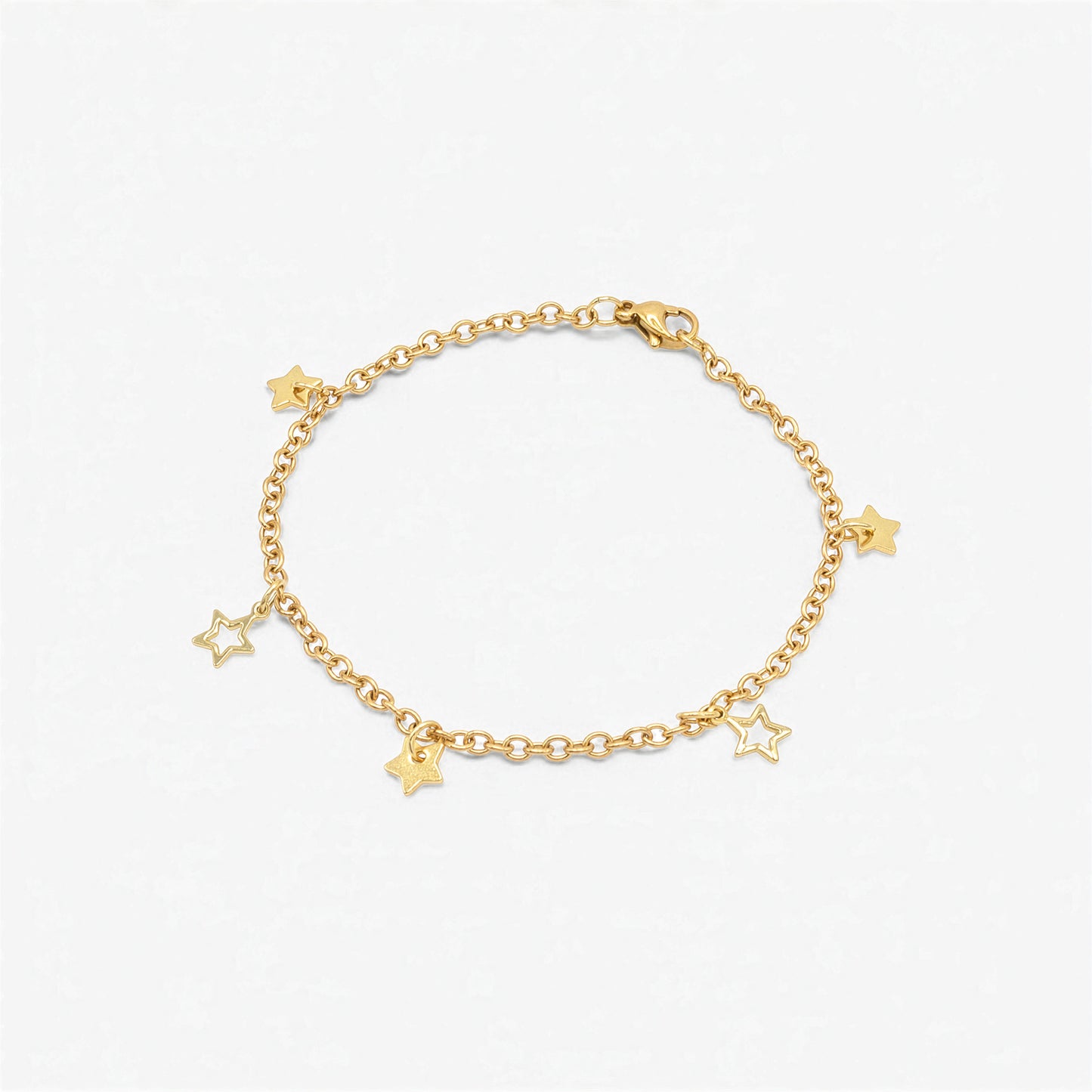 Bracciale in Oro 18K Placcato – Charm Stelle di Natale