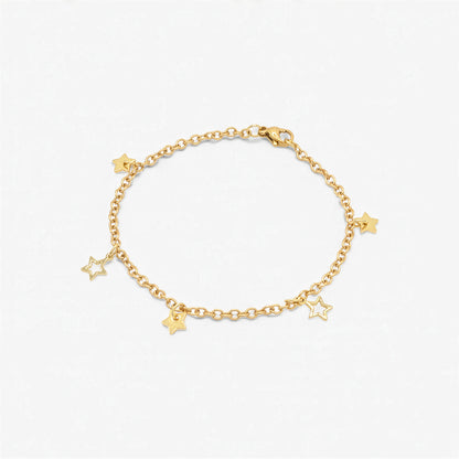 Bracciale in Oro 18K Placcato – Charm Stelle di Natale