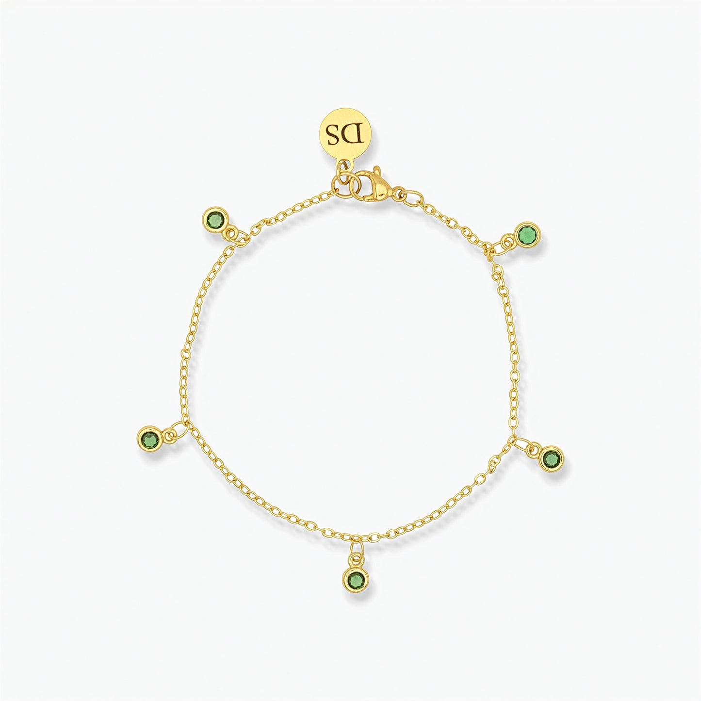 Bracciale Oro con Zirconi Verdi